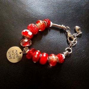 Silver snake chain charm bracelets,any color with inspiration charms/personalize